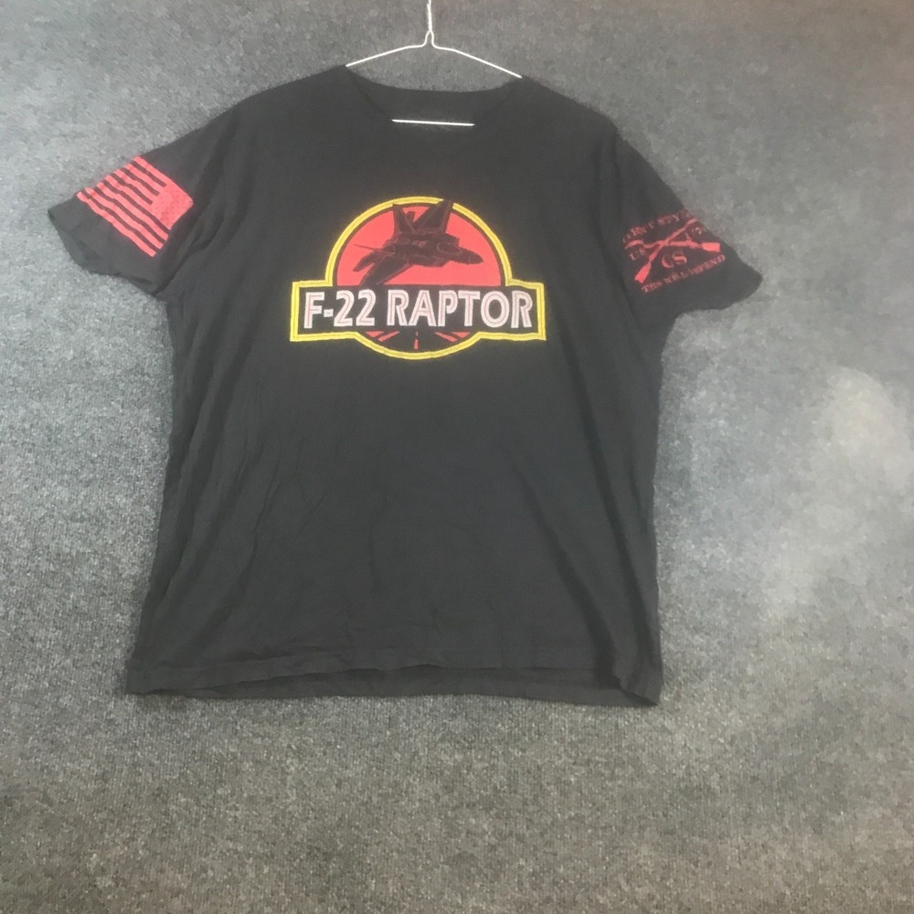 Grunt Style This We'll Defend T Shirt Mens XL Black F-22 Raptor Fighter Jet USA